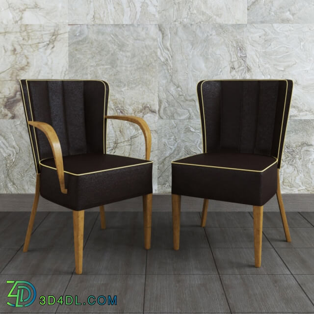 Table _ Chair - Dialma brown set