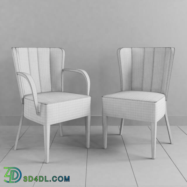 Table _ Chair - Dialma brown set