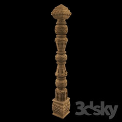 Staircase - Carved pillar 