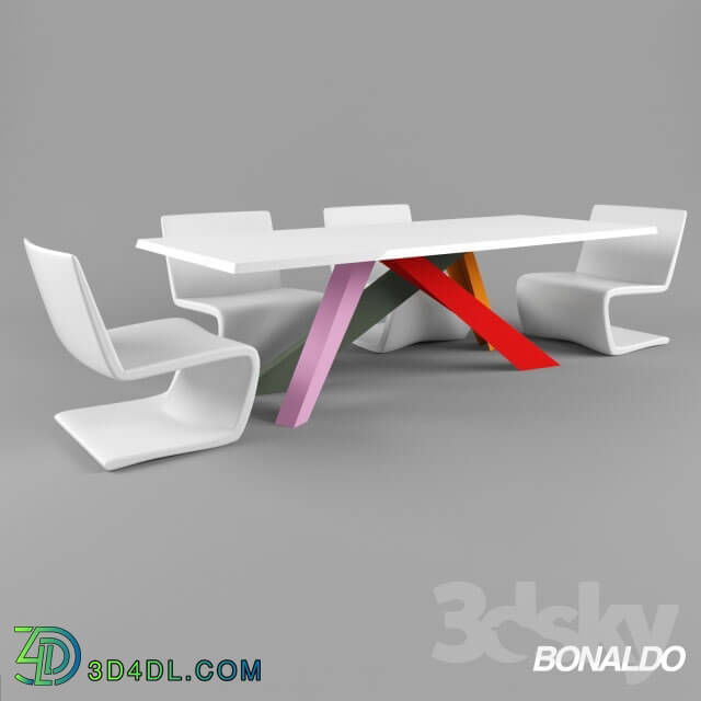 Table _ Chair - Table Bonaldo Big Table_ chairs Venere Lounge