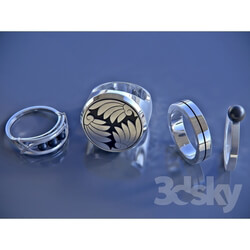 Miscellaneous - Set of rings made of silver 