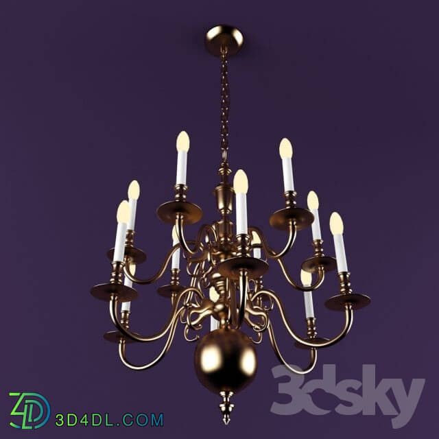 Ceiling light - Ralph Lauren _ BRASS CHIPPENDALE CHANDELIER