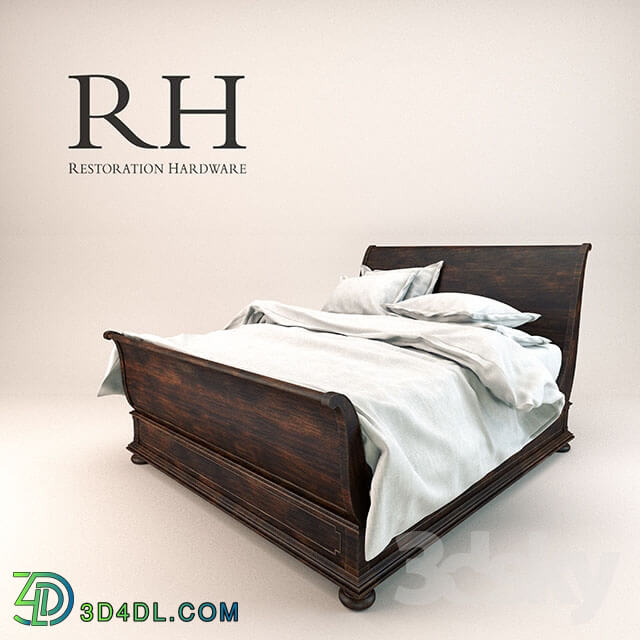 Bed - ST. JAMES SLEIGH BED WITH FOOTBOARD