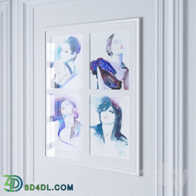 Frame - watercolor portraits