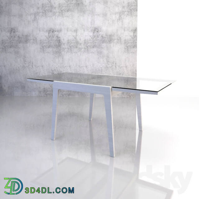 Table - Table with glass surface