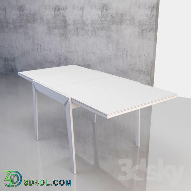 Table - Table with glass surface