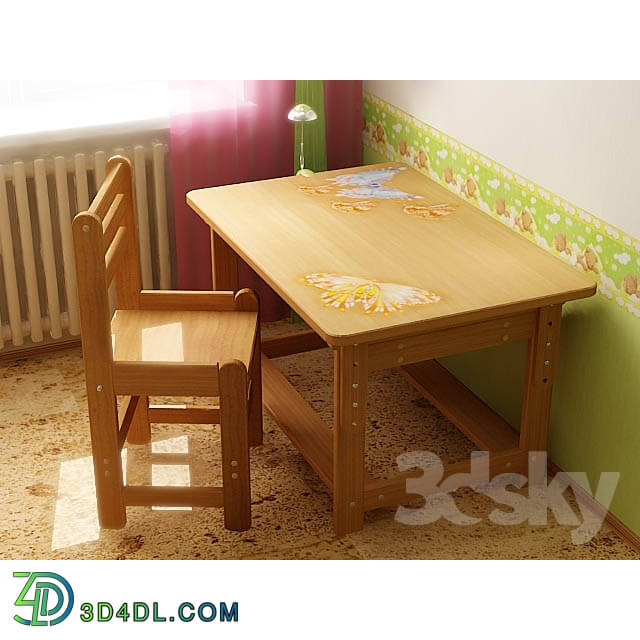 Table _ Chair - Children_s table and Chair