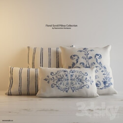 Pillows - FLORAL SCROLL PILLOW COLLECTION 