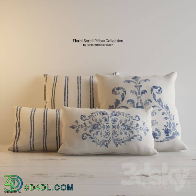 Pillows - FLORAL SCROLL PILLOW COLLECTION