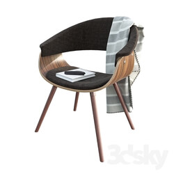 Chair - Zuo - Vintage mod accent chair walnut espresso 