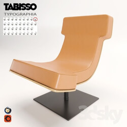 Arm chair - TABISSO TYPOGRAPHIA D Leather easy chair 