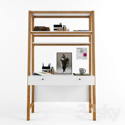 Table - Modern Wall Desk West elm with fines 