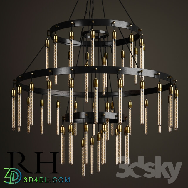 Ceiling light - Restoration Hardware AXIS 3-TIER CHANDELIER 60 _quot_