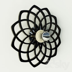 Wall light - Flower_black 