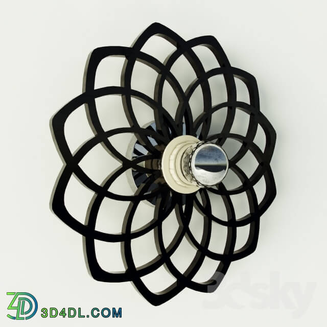 Wall light - Flower_black