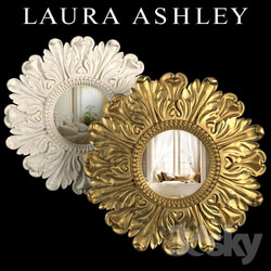 Mirror - Mirror Lila Floral Gold_ Lila Floral Ivory by Laura Ashley 