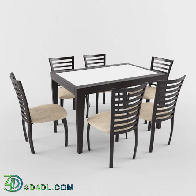 Table _ Chair - Dining Group of Bari