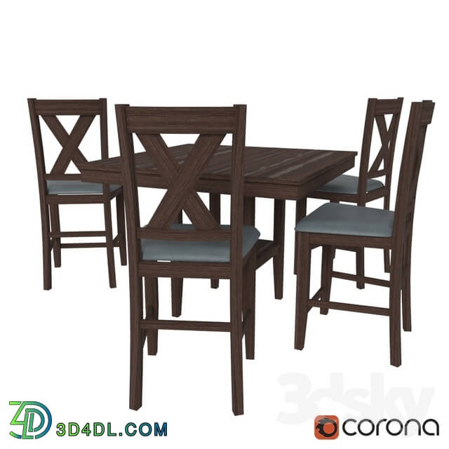 Table _ Chair - Tribeca 5 Piece Counter Height Dining Package