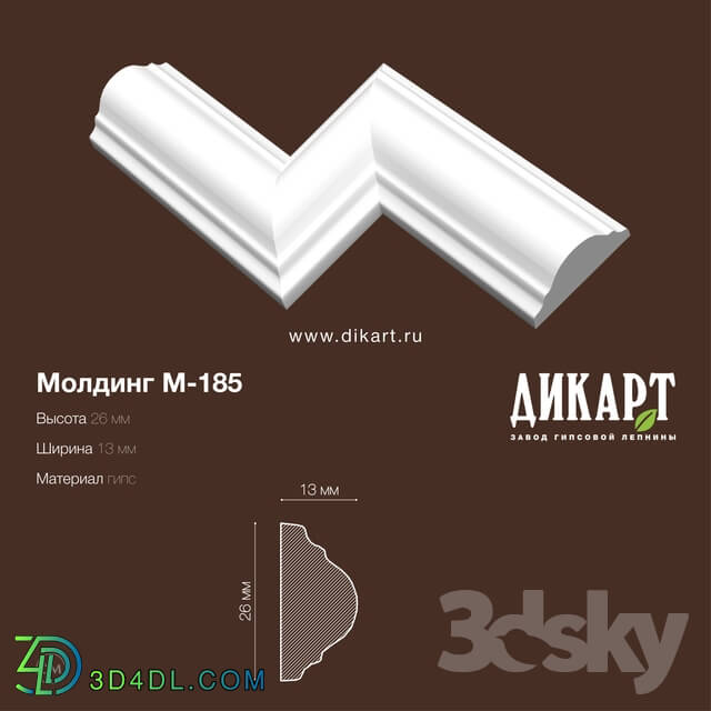 Decorative plaster - M-185_26Hx13mm