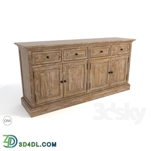 Sideboard _ Chest of drawer - Oak wood sideboard 8810-0005