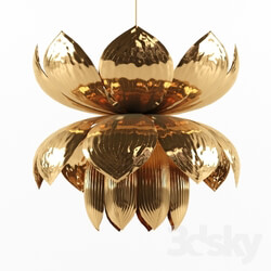 Ceiling light - Brass lotus pendant lamp 