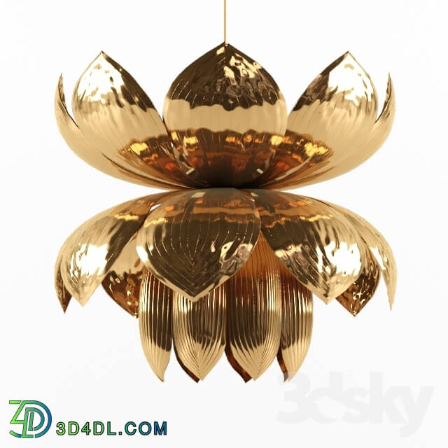 Ceiling light - Brass lotus pendant lamp