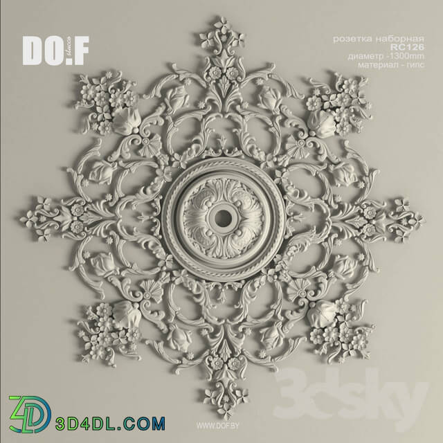 Decorative plaster - OM_RC126_D1300mm_DOF