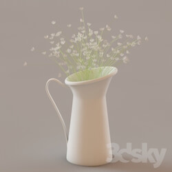 Plant - vase with straw 
