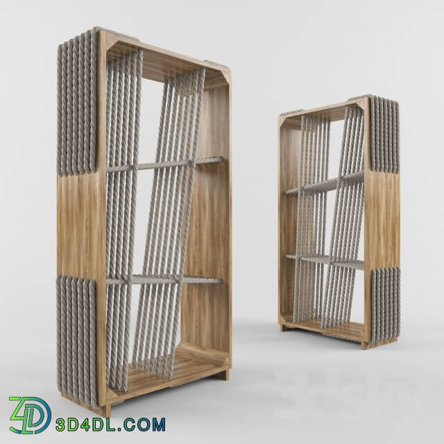 Wardrobe _ Display cabinets - Cross-ropes shelf by Kata Monus _amp_ Tamas Bozsik