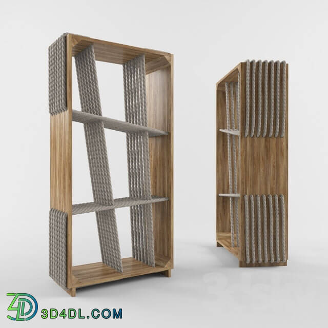 Wardrobe _ Display cabinets - Cross-ropes shelf by Kata Monus _amp_ Tamas Bozsik