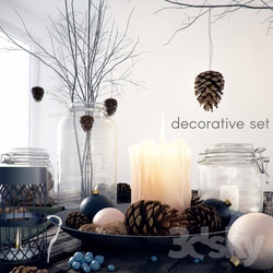 Decorative set - Decorative set with jars and candles 