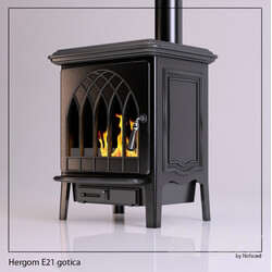 Fireplace - furnace iron Hergom E21 gotica 