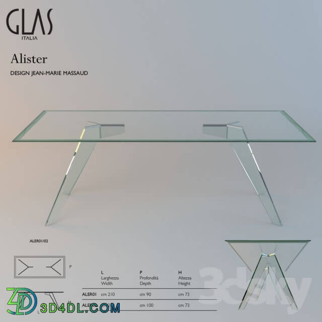 Table - GlassItalia - Alister Glass table