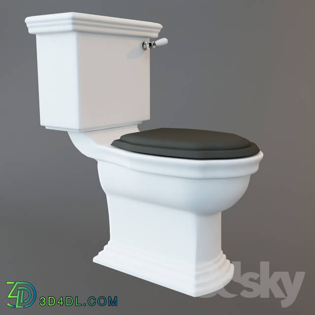 Toilet and Bidet - Toilet bowl in a classic style