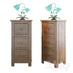 Sideboard _ Chest of drawer - Vintage cabinet with art nouveau lamp 