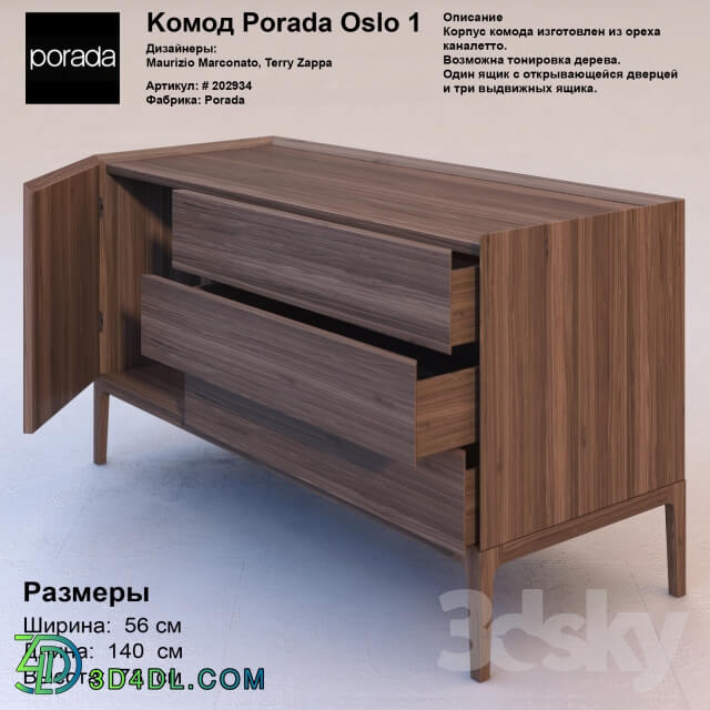 Sideboard _ Chest of drawer - Chest of drawers Porada Oslo 1