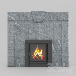Fireplace - OM portal of bath furnace of talc magnesites TM04 