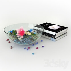 Decorative set - Marble glass bowls 
