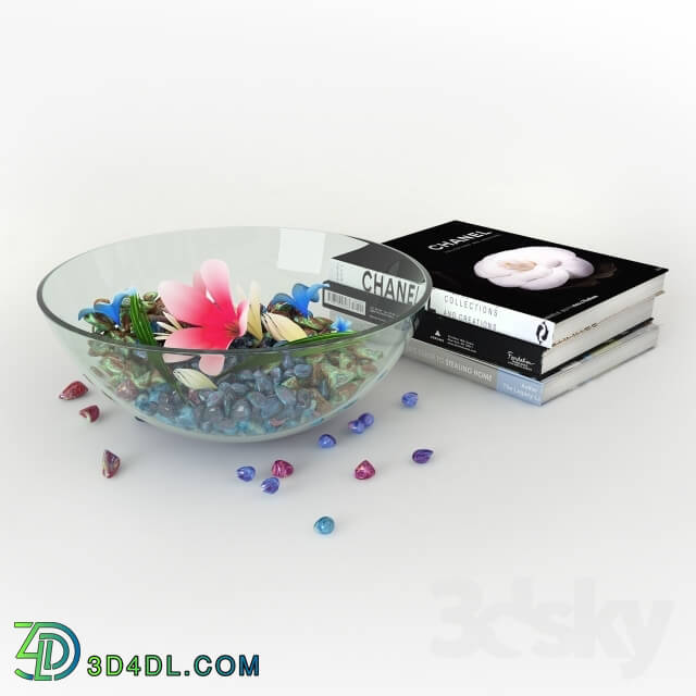 Decorative set - Marble glass bowls