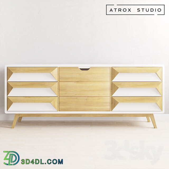 Sideboard _ Chest of drawer - Pedestal in Scandinavian style Atrox Studio OM
