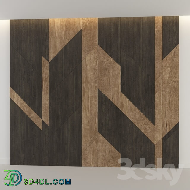 3D panel - wood panel 3