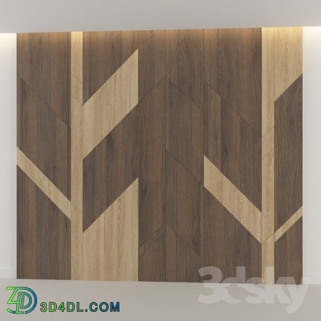 3D panel - wood panel 3