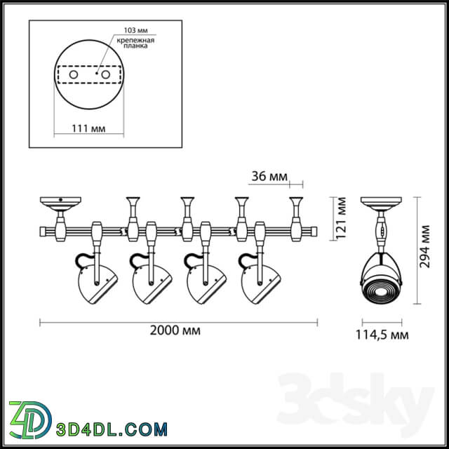 Technical lighting - Flexible track ODEON LIGHT 3803 _ 4TR GRAFFITO