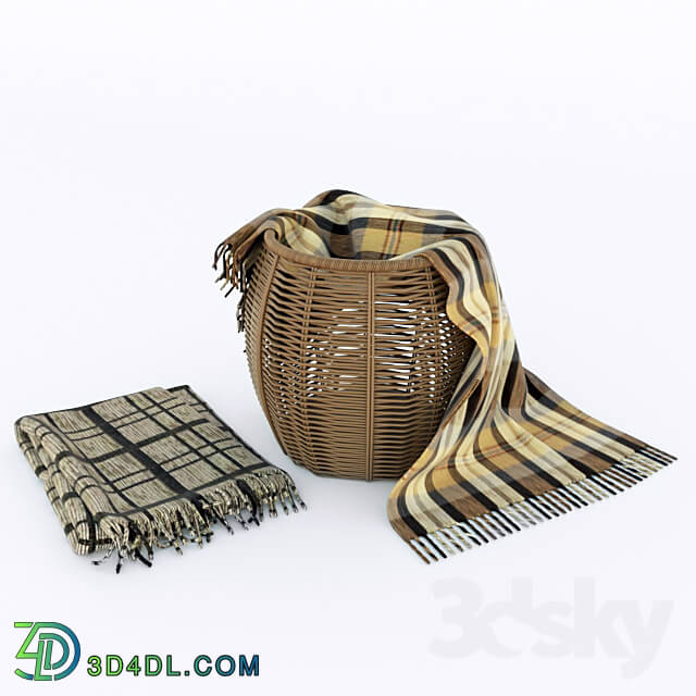 Other decorative objects - Plaid and basket