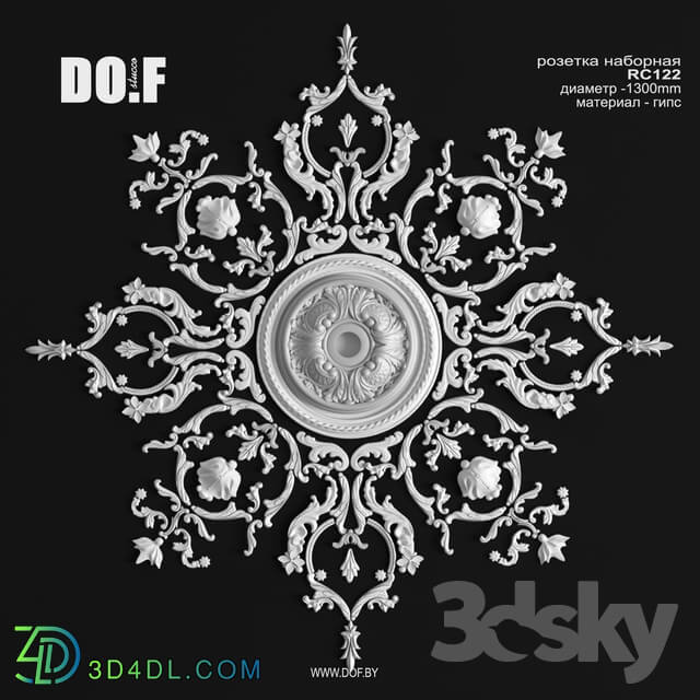 Decorative plaster - OM_RC122_D1300mm_DOF