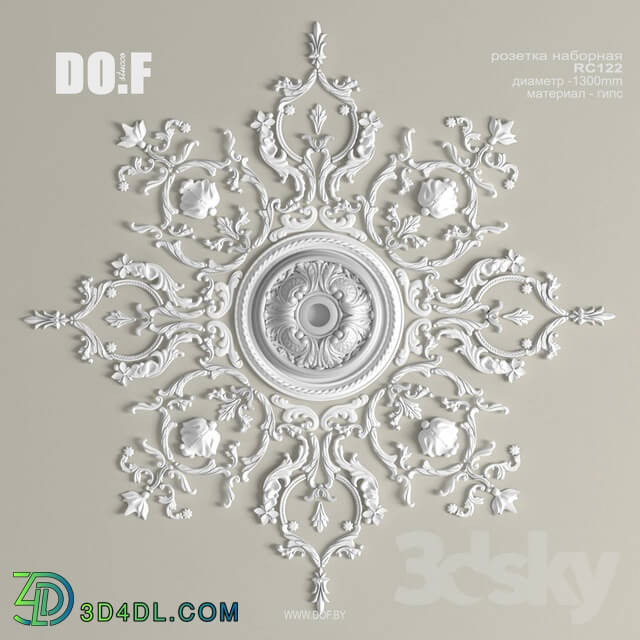 Decorative plaster - OM_RC122_D1300mm_DOF