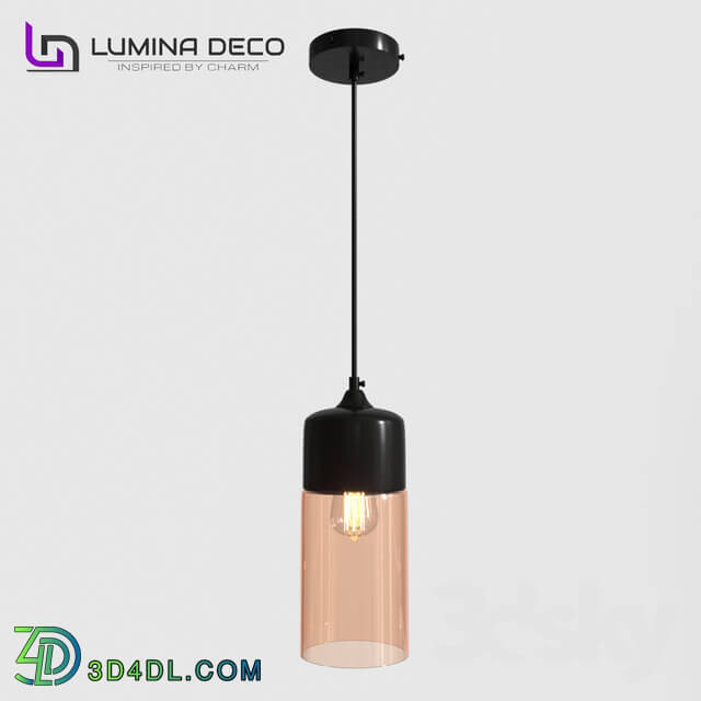 Ceiling light - _OM_ Pendant lamp Lumina Deco Zenia black LDP 6806 _BK_