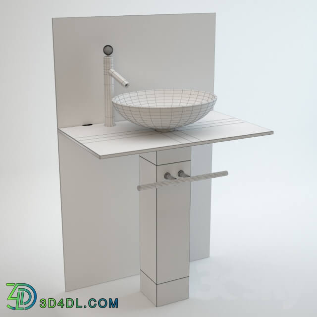Wash basin - 23 Inch Single Bathroom Vanity Set 3