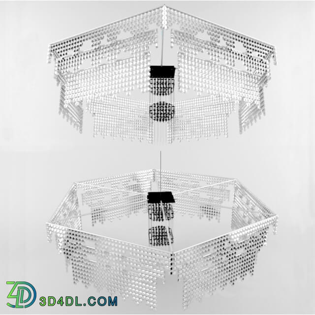 Ceiling light - Hexagonal crystal chandelier