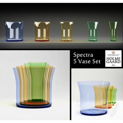 Vase - Set of 5 Holmegaard vases 